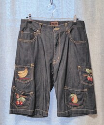 KARL HELMUT | Karl Helmut ジューシーフルーツ刺繍ハーフパンツ クロ(デニムパンツ)