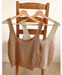 tal.byyumi | YUMニットビスチェ 中茶 L(513-0152)(その他トップス)