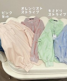 しまむら | 4HPバンドボリュST 中橙 M ￥1,089 (527-1433)(シャツ/ブラウス)