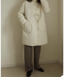 mecherie | Ribbon quilted padded jacket(ジャケット/アウター)