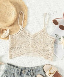 SHEIN | 女性用メッシュ カバーアップ/商品ID 27103932(キャミソール)