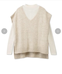 しまむら | ニットプルオーバー＋ニットベスト（ HK WORKS LONDON） クリーム 111/M：513-1136 (ニット/セーター)