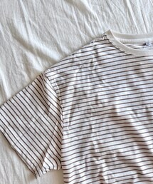 しまむら | USAボーダーTシャツ ￥1,089 M 淡薄橙 501-3460(Tシャツ/カットソー)