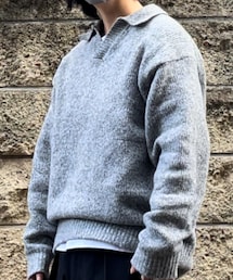 GU | ブラッシーニットスキッパーポロシャツ（s size）　¥1,490(ニット/セーター)