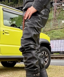 SPOON | 牛革レザーストレートパンツ(その他パンツ)