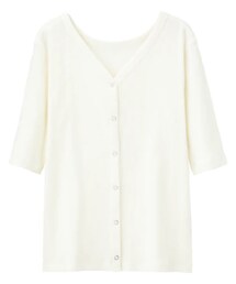 GU | スラブリブカーディガン（五分袖）(カーディガン/ボレロ)