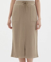 GU | ワッフルドローストリングナロースカート(スカート)