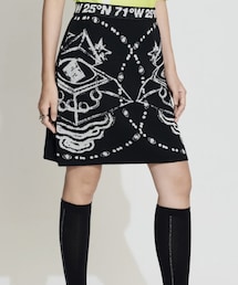 initial | UE Graphic Jacquard KnitMini Skirt(スカート)