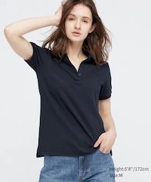 UNIQLO | Women Stretch Pique Short Sleeve Polo Shirt(ポロシャツ)