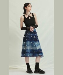 initial | Embroidered See Through Skirt(スカート)