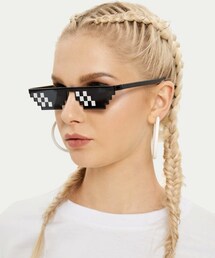 SHEIN | モザイク　フレームフラット　トップサングラス(サングラス)