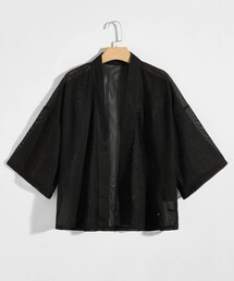 SHEIN | Manfinity Hypemode 男性 ドロップショルダー オープンフロント シアーメッシュ シャツ(その他トップス)