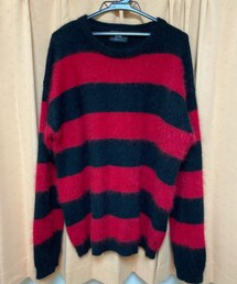 glamb | 🔸グラム　アンゴラボーダーニット(赤×黒)(ニット/セーター)