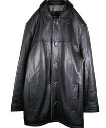VINTAGE | 🔸90sVTG ラムレザーカーコート(黒)L ★メルカリ出品中‼️(ステンカラーコート)