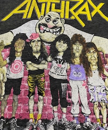 VINTAGE | 🔸アンスラックス ツアーTシャツ(黒) XL 1983年製(Tシャツ/カットソー)