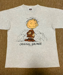 VINTAGE | 🔶80s USA製 TULTEX ピッグペン Tシャツ XL 杢グレー #丸胴ボディ #袖、裾シングルステッチ(Tシャツ/カットソー)