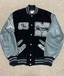 VINTAGE | 🔸DeLONG USA製 スタジャン 黒×グレー XL ★メルカリ出品中‼️(スタジャン)