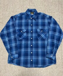 VINTAGE | 🔸80sUSA製 ヘビネルチェックシャツ(ブルー) ★メルカリ出品中‼️(シャツ/ブラウス)