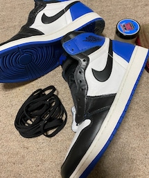 🔸カスタムペイントしたJORDAN1👟✨ | 🔸ゲームロイヤルカラーをフラグメントカラーに🐷👍✨(スニーカー)