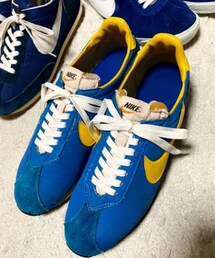 VINTAGE | 🔸70sナイキ　ワッフルトレーナー(青×黄)  ★メルカリ出品中‼️(スニーカー)
