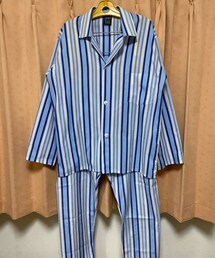 VINTAGE | 🔸ユーロヴィンテージ  ストライプパジャマセットアップ(青)(セットアップ)