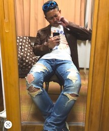 🔸2年前のレザーコーデ投稿😎‼️ | 🔸2年前のガングロイライラおたっしです😎笑(その他)