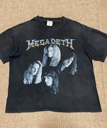 VINTAGE | 🔸BROCKUM 1992年USA製当時物 メガデスTシャツ(黒)XL(Tシャツ/カットソー)