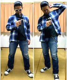 🔸基本コーデ😎‼️ | 🔸オンブレチェックシャツコーデ😎‼️(その他)