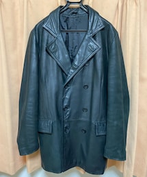 VINTAGE | 🔸カウレザーコート(黒)XL  ★ただ今メルカリでOLD GAPのカーコート出品中‼️(その他アウター)