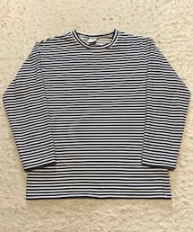 VINTAGE | 🔸ロシア軍物(カート着用)  9分袖ボーダーカットソー(紺×白)(Tシャツ/カットソー)