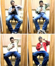 🔸過去のパジャマシャツコーデ🐷✨ | 🔸カートコバーン😎　ストライプ，カウボーイ，赤etc(シャツ/ブラウス)