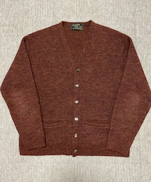 VINTAGE | 🔸60s スコティッシュアイル モヘアカーディガン(赤茶)L(カーディガン/ボレロ)