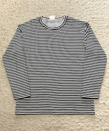 VINTAGE | 🔸カート着用😎ロシア軍ミリタリー  裏起毛ボーダートップス(紺×白) ★メルカリ出品中‼️(Tシャツ/カットソー)