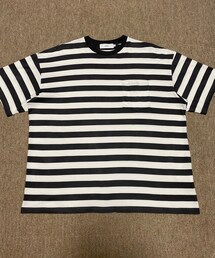 Graphpaper | 🔸グラフペーパー ビッグシルエットボーダーTシャツ グレー×白 S(Tシャツ/カットソー)