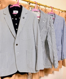 Engineered Garments | 🔸シアサッカー&ストライプJK  ★メルカリ出品中‼️(テーラードジャケット)