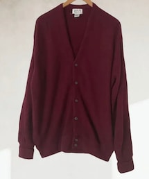 VINTAGE | 🔸70sARROW  アクリルカーディガン(ボルドー)XL ★メルカリ出品中‼️(カーディガン/ボレロ)