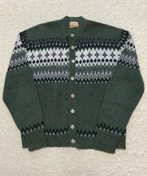 VINTAGE | 🔸70s CAMPUS  ニットカーディガン(緑)(カーディガン/ボレロ)
