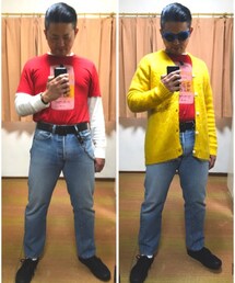 🔸前回の投稿😎‼️ | 🔸幸せの黄色いモヘアカーディガンコーデ😎‼️(その他)