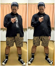 🔸基本コーデ😎‼️ | 🔸メルカリ出品コーデ🐷✨　レオパショートパンツ(グラミチ)(その他)