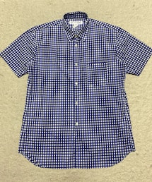 COMME des GARCONS SHIRT | 🔸コムデギャルソンシャツ  ギンガムチェック半袖シャツ(青)(シャツ/ブラウス)
