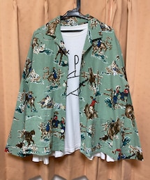 VINTAGE | 🔸90sニックアンドノラ カウボーイパジャマシャツ(緑) ★メルカリ出品中‼️(シャツ/ブラウス)