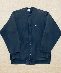 VINTAGE | 🔸90sチャンピオン スナップカーディガン(黒)XL(カーディガン/ボレロ)
