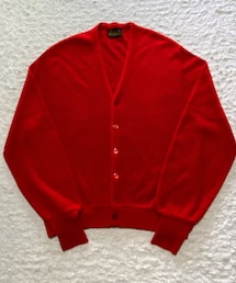 VINTAGE | 🔸JC Penney  アクリルカーディガン(赤)  ★メルカリ出品中‼️(カーディガン/ボレロ)
