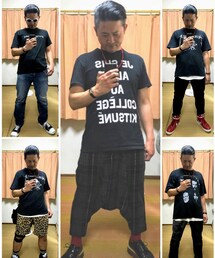 🔸その他ロゴ入り黒半袖Tシャツコーデ🐷‼️ | 🔸ブラックTコーデエトセトラ✨おたっしがいっぱい🐷💦(その他)