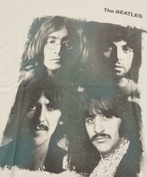 VINTAGE | 🔸ヴィンテージ Beatles Tシャツ(白)袖裾シングル 丸胴ボディ(Tシャツ/カットソー)