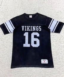 VINTAGE | 🔸オールドスクール  USA製フットボールシャツ(黒)  ★メルカリ出品中‼️(Tシャツ/カットソー)