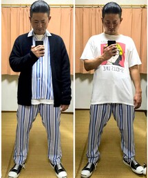 🔸基本コーデ😎✨ | 🔸パジャマセットアップコーデ😎‼️ モヘアカーディガン(紺) ★メルカリ出品中‼️(その他)