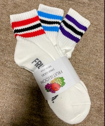 FRUIT OF THE LOOM | 🔸フルーツオブザルーム クォーターラインソックス(白)(ソックス/靴下)