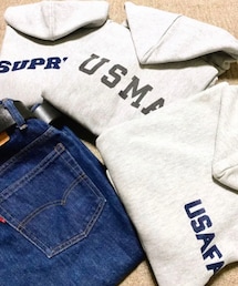 VINTAGE | 🔸90s supreme(初期championボディ) グレー L ★メルカリ出品中‼️(パーカー)