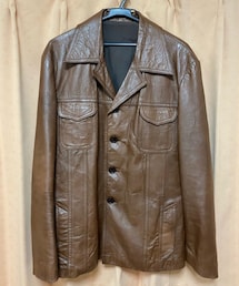 VINTAGE | 🔸ユーロヴィンテージ　レザージャケット(茶)  ★メルカリ出品中‼️(その他アウター)